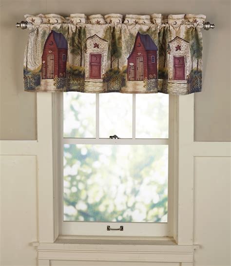 Straight look Ivory White burlap valance with crochet jute trim and wooden beads. . Small window valance